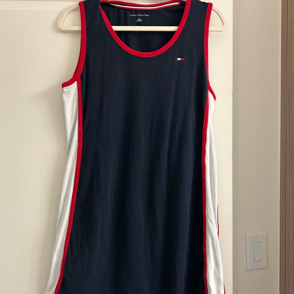 Tommy Hilfiger Navy and White Tank Dress